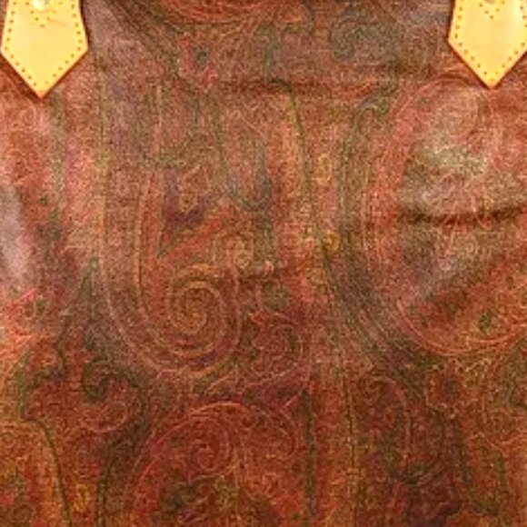 Vintage Etro Lrg Weekender Paisley Briefcase Laptop Shoulder Bag Crossbody Chain - Picture 16 of 16